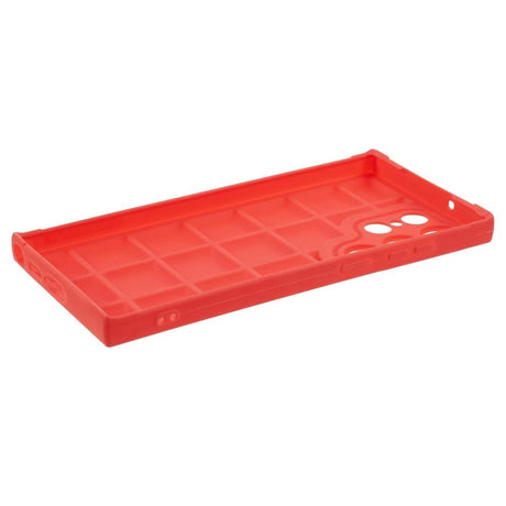 Samsung Galaxy S24 Ultra Fleksibelt Plastik Cover m. Jakke Tekstur - Rød