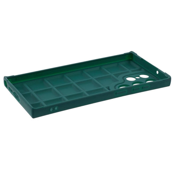 Samsung Galaxy S24 Ultra Fleksibelt Plastik Cover m. Jakke Tekstur - Grøn