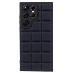 Samsung Galaxy S24 Ultra Fleksibelt Plastik Cover m. Jakke Tekstur - Sort