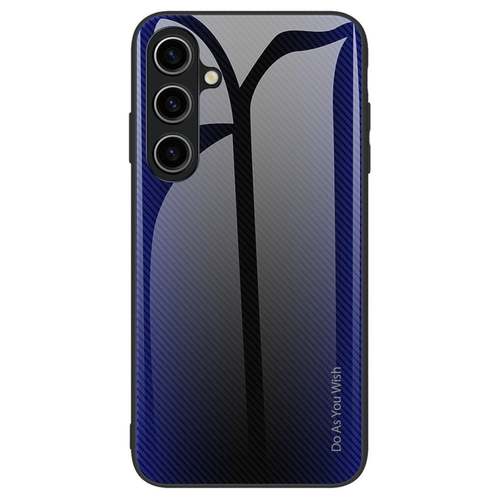 Samsung Galaxy A55 (5G) Cover m. Glas Bagside - Blå / Sort
