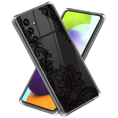 Samsung Galaxy A55 (5G) Fleksibel Plastik Cover - Gennemsigtig / Blomster