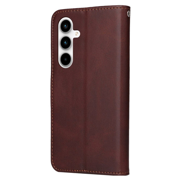 Samsung Galaxy A35 (5G) Kunstlæder Cover m. Pung og Strop - Brun