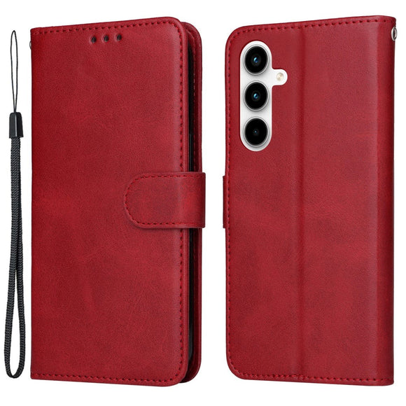 Samsung Galaxy A35 (5G) Kunstlæder Cover m. Pung og Strop - Rød