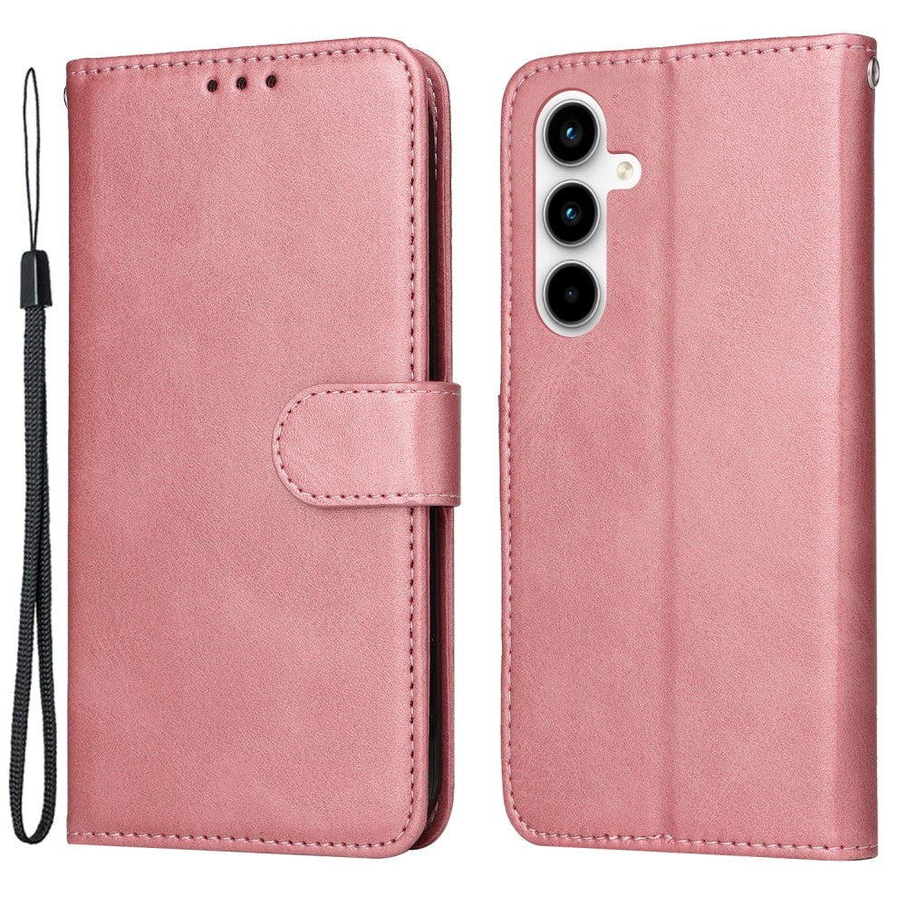 Samsung Galaxy A35 (5G) Kunstlæder Cover m. Pung og Strop - Pink