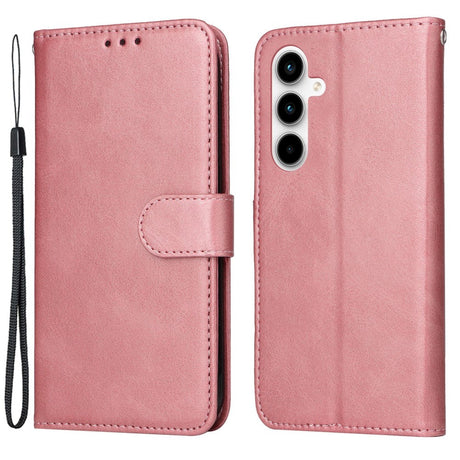 Samsung Galaxy A35 (5G) Kunstlæder Cover m. Pung og Strop - Pink