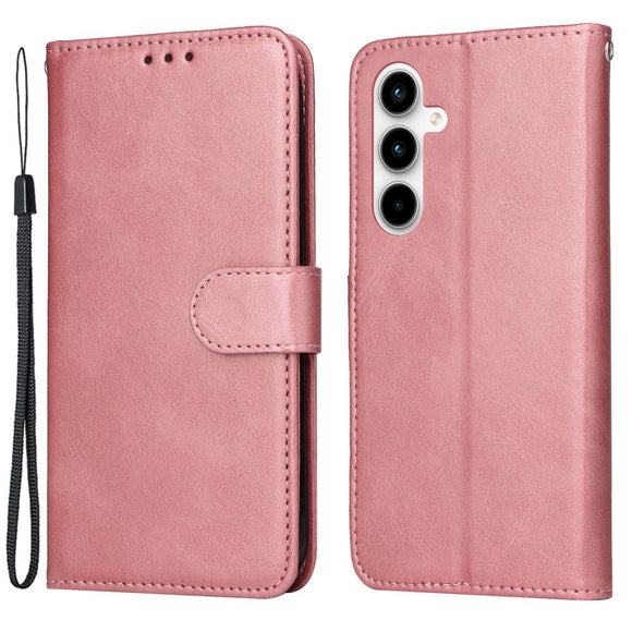 Samsung Galaxy A35 (5G) Kunstlæder Cover m. Pung og Strop - Pink