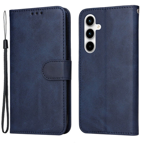 Samsung Galaxy A35 (5G) Kunstlæder Cover m. Pung og Strop - Blå