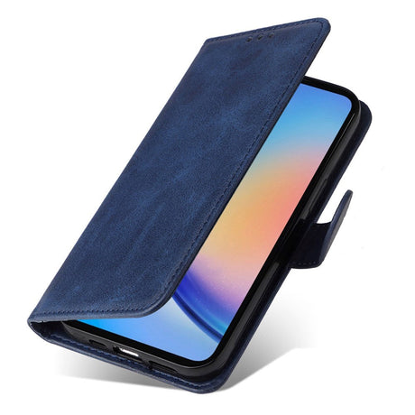 Samsung Galaxy A35 (5G) Kunstlæder Cover m. Pung og Strop - Blå