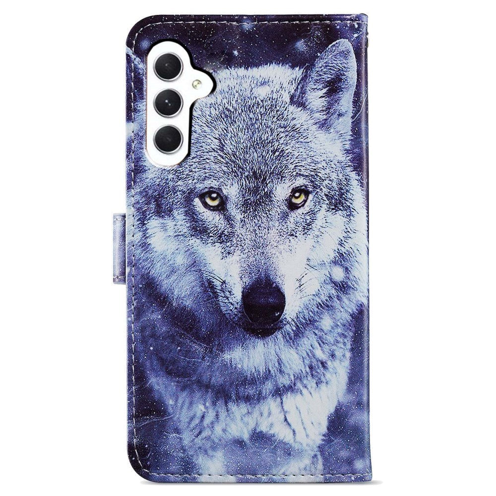Samsung Galaxy A35 (5G) Læder Cover m. Pung og Strop - Ulv