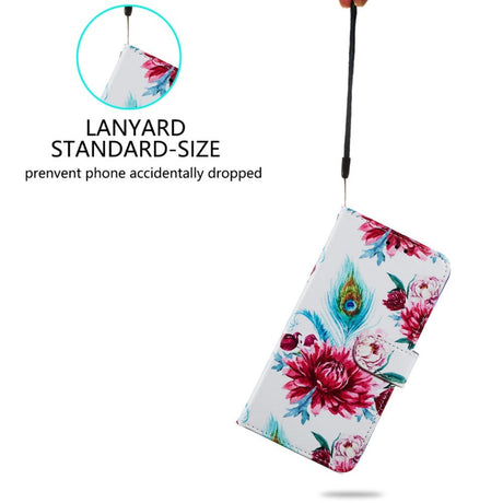 Samsung Galaxy A35 (5G) Læder Cover m. Pung og Strop - Påfugl / Blomster
