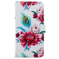 Samsung Galaxy A35 (5G) Læder Cover m. Pung og Strop - Påfugl / Blomster