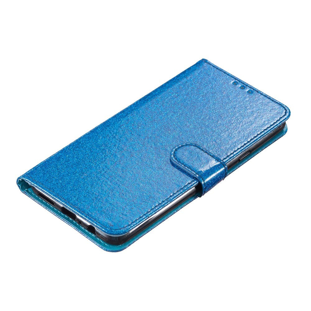 Samsung Galaxy A55 (5G) Læder Cover m. Pung & Strop - Glimmer - Blå