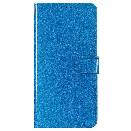 Samsung Galaxy A55 (5G) Læder Cover m. Pung & Strop - Glimmer - Blå