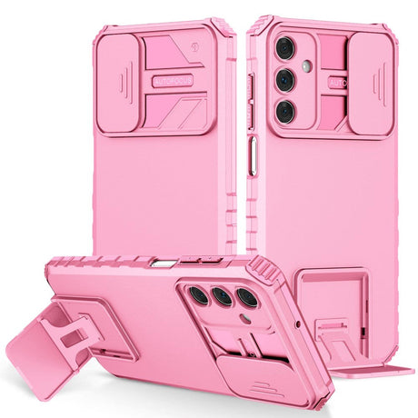 Samsung Galaxy A15 (5G) / A15 Håndværker Cover m. Kickstand & Cam Slider - Lyserød