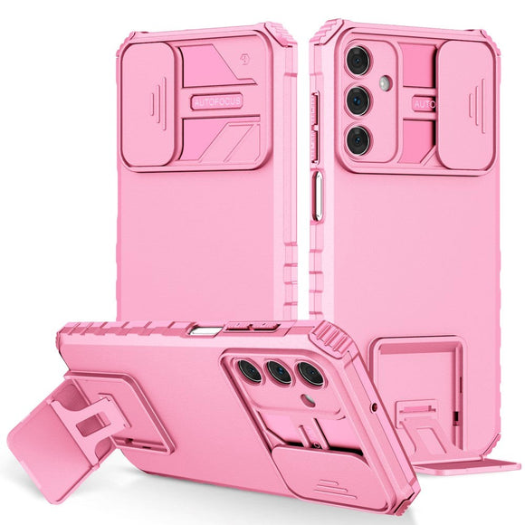 Samsung Galaxy A15 (5G) / A15 Håndværker Cover m. Kickstand & Cam Slider - Lyserød