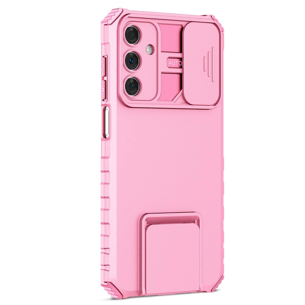 Samsung Galaxy A15 (5G) / A15 Håndværker Cover m. Kickstand & Cam Slider - Lyserød