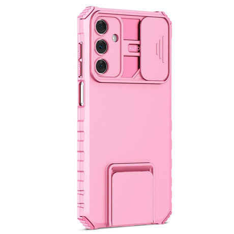 Samsung Galaxy A15 (5G) / A15 Håndværker Cover m. Kickstand & Cam Slider - Lyserød