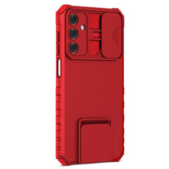 Samsung Galaxy A15 (5G) / A15 Håndværker Cover m. Kickstand & Cam Slider - Rød
