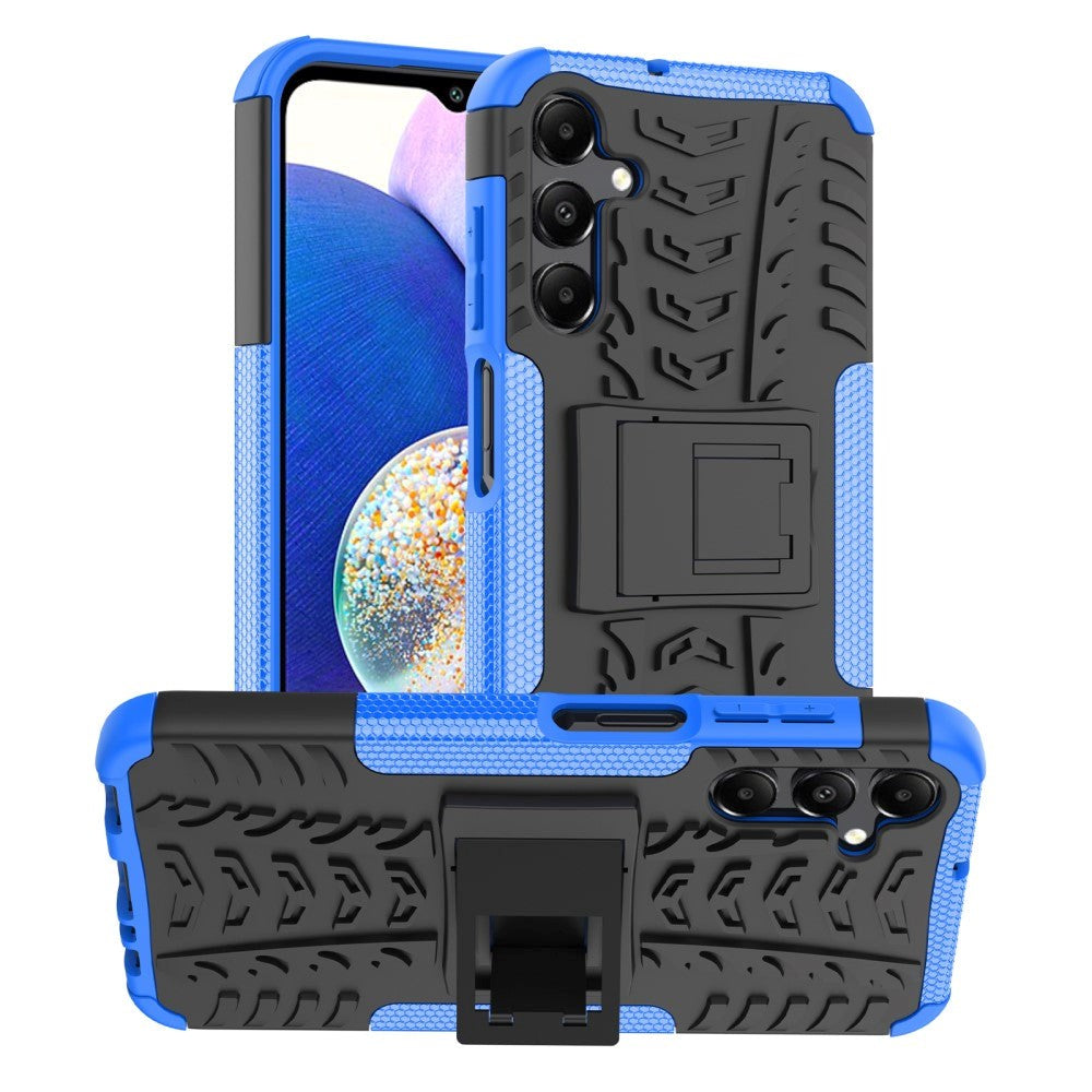 Samsung Galaxy A15 (5G) / A15 Cool Tyre Håndværker Cover m. Stander - Sort / Blå