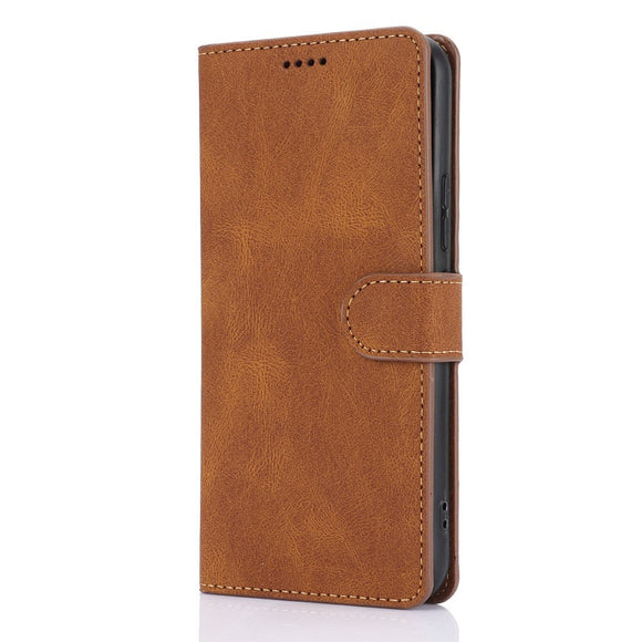 Samsung Galaxy A55 (5G) Læder Cover m. Pung og Strop - Brun