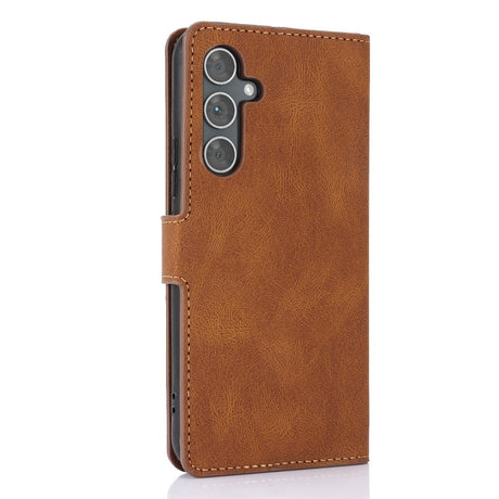 Samsung Galaxy A55 (5G) Læder Cover m. Pung og Strop - Brun