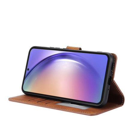 Samsung Galaxy A55 (5G) Læder Cover m. Pung og Strop - Brun
