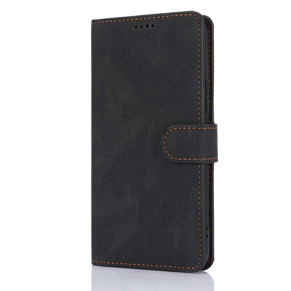 Samsung Galaxy A55 (5G) Læder Cover m. Pung og Strop - Sort