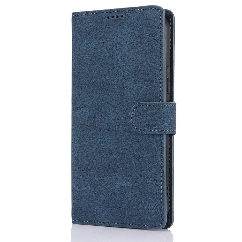 Samsung Galaxy A55 (5G) Læder Cover m. Pung og Strop - Blå
