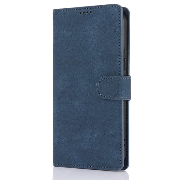Samsung Galaxy A55 (5G) Læder Cover m. Pung og Strop - Blå