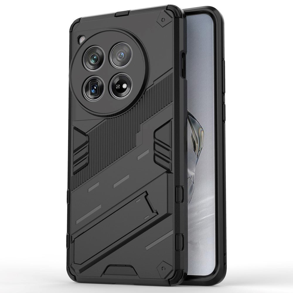 OnePlus 12 Hybrid Håndværker Cover m. Kickstand - Sort