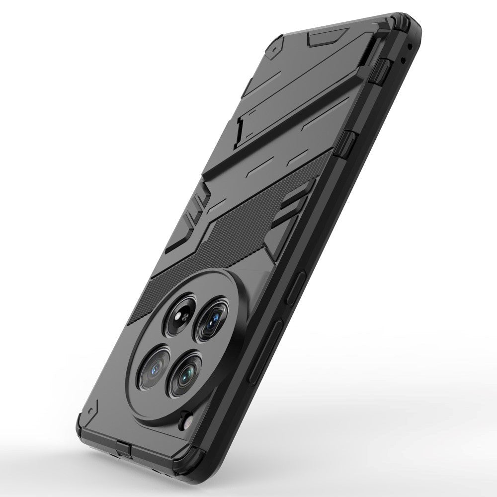 OnePlus 12 Hybrid Håndværker Cover m. Kickstand - Sort