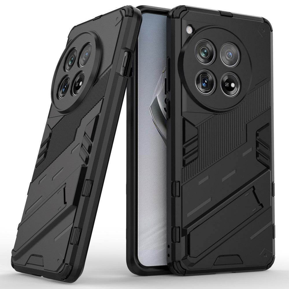 OnePlus 12 Hybrid Håndværker Cover m. Kickstand - Sort