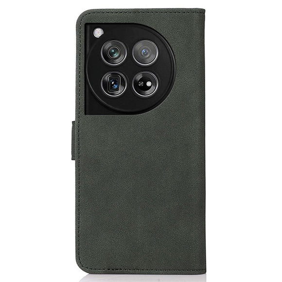 OnePlus 12 KHAZNEH Retro Læder Cover m. Pung - Grøn