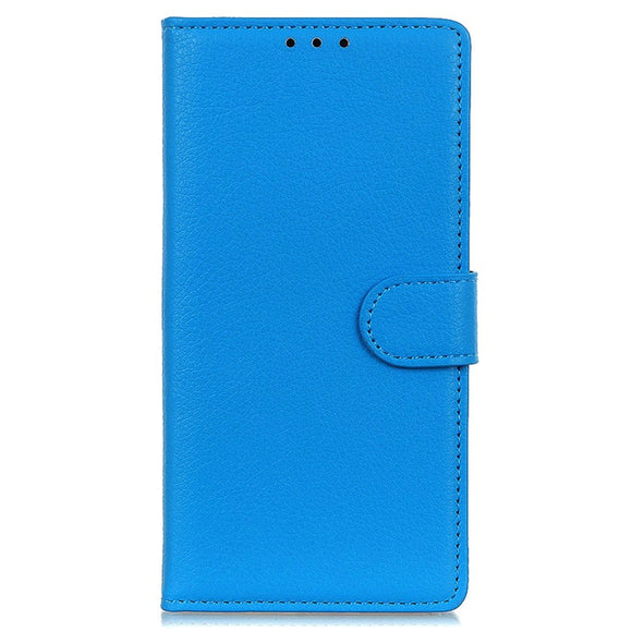 OnePlus 12 Litchi Læder Cover m. Pung - Blå