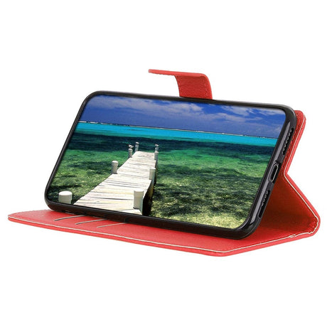 OnePlus 12 Litchi Læder Cover m. Pung - Rød