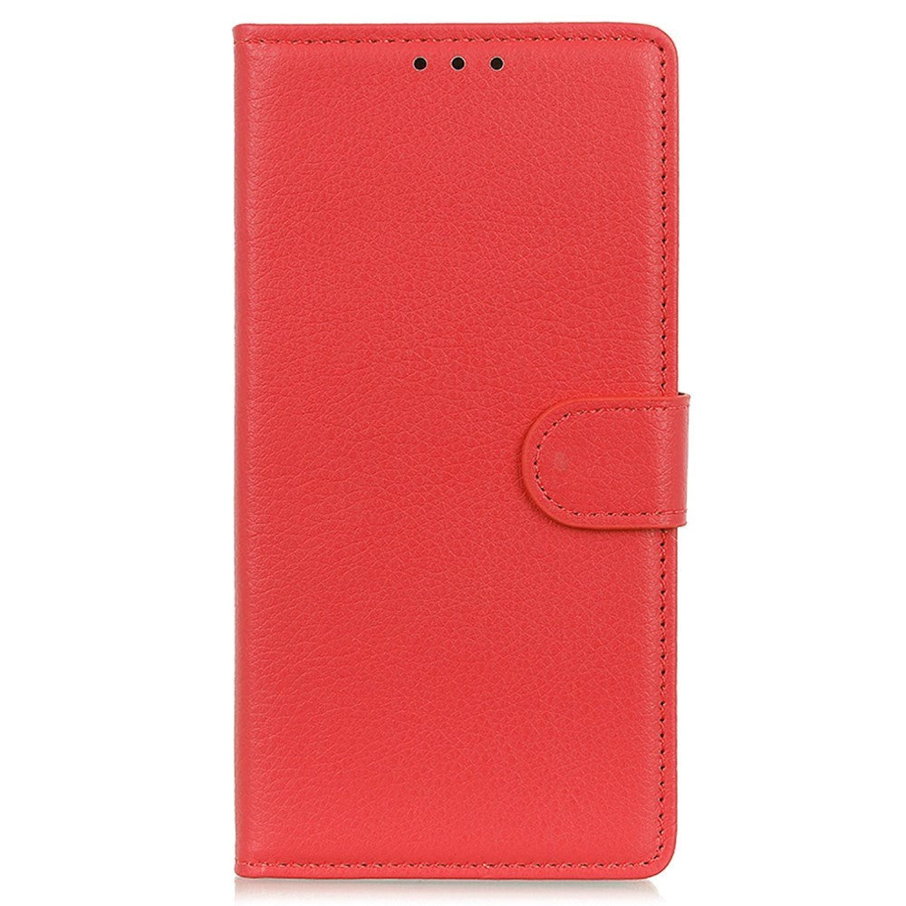 OnePlus 12 Litchi Læder Cover m. Pung - Rød