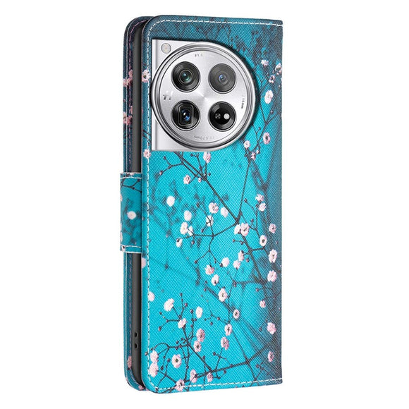 OnePlus 12 Læder Cover m. Pung - Blomstring
