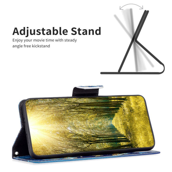 OnePlus 12 Læder Cover m. Pung - Gyldne Sommerfugle