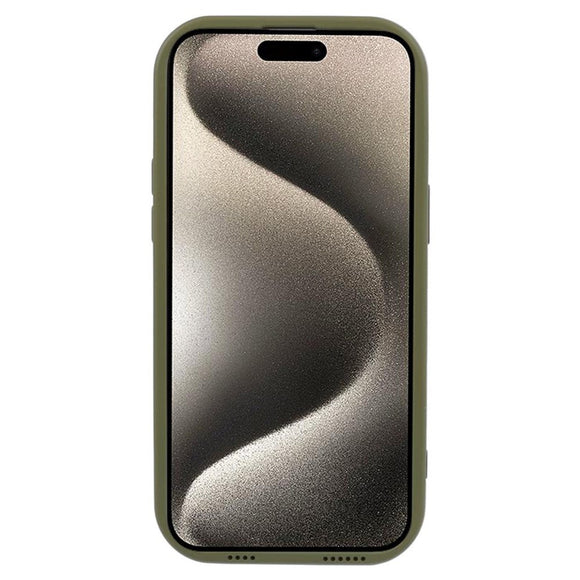 iPhone 15 Pro Fleksibelt Plastik Cover m. Bølget Design V2 - Mat Grøn