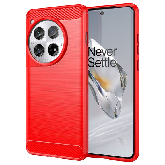 OnePlus 12 Brushed Carbon Cover - Rød