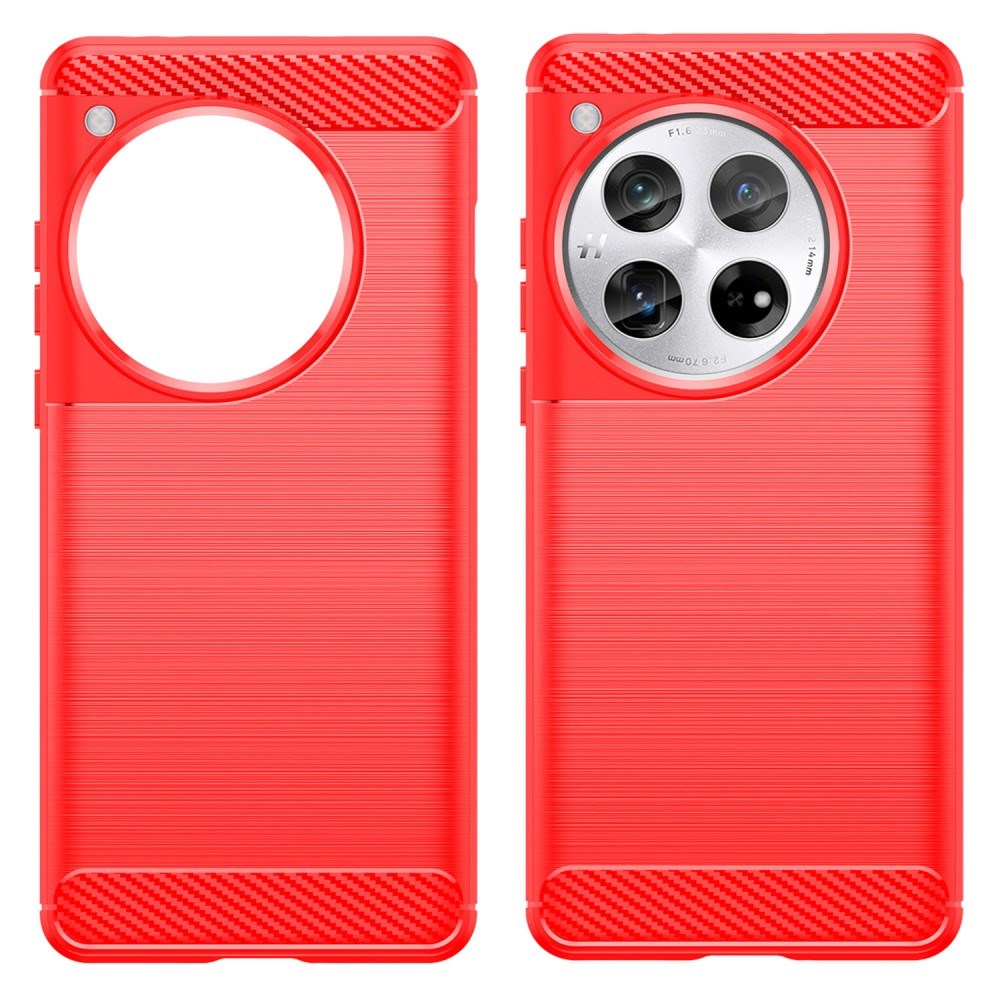OnePlus 12 Brushed Carbon Cover - Rød