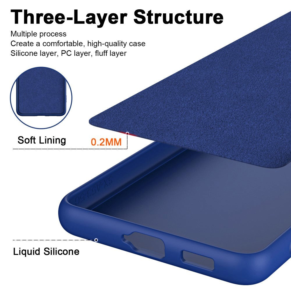 Samsung Galaxy A35 (5G) Mat Fleksibelt Plastik Cover - Blå