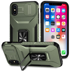 EIDERWOOD iPhone XS Max Håndværker Cover m. Magnetisk Kickstand & Cam Slider - Grøn