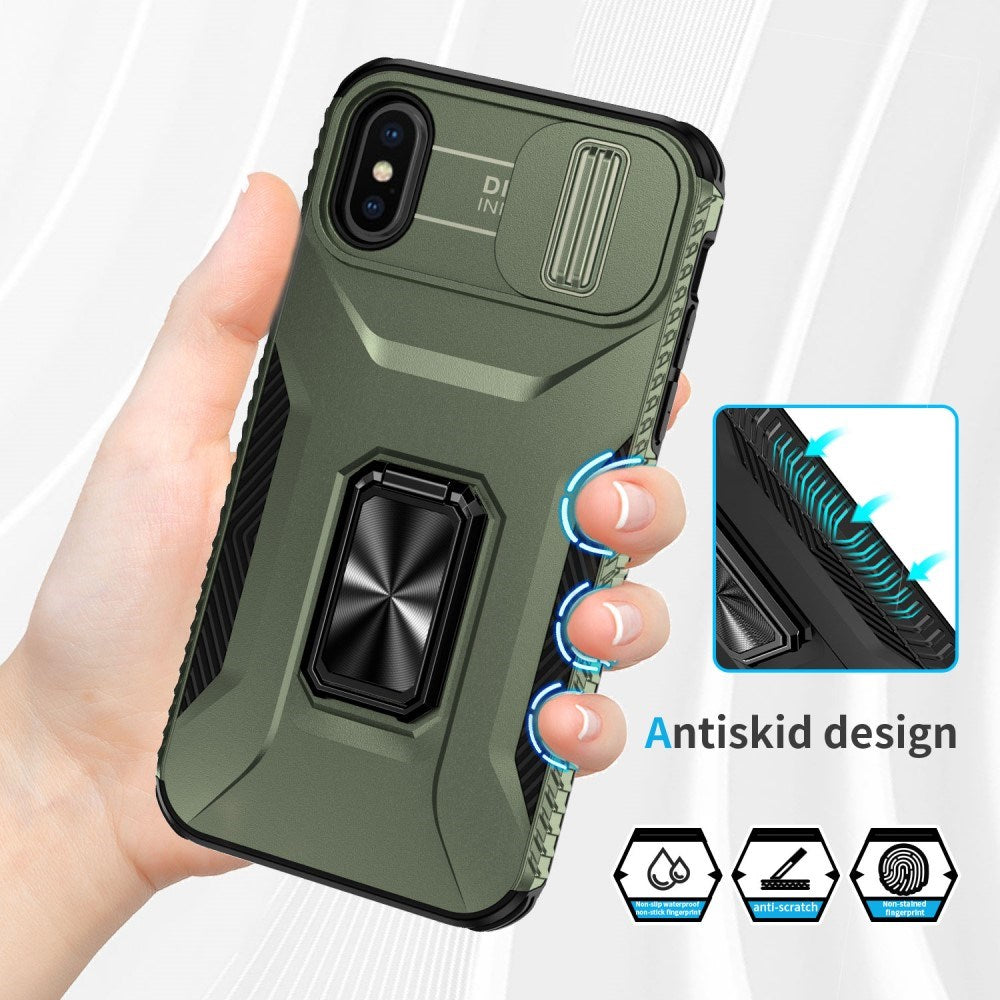 EIDERWOOD iPhone XS Max Håndværker Cover m. Magnetisk Kickstand & Cam Slider - Grøn