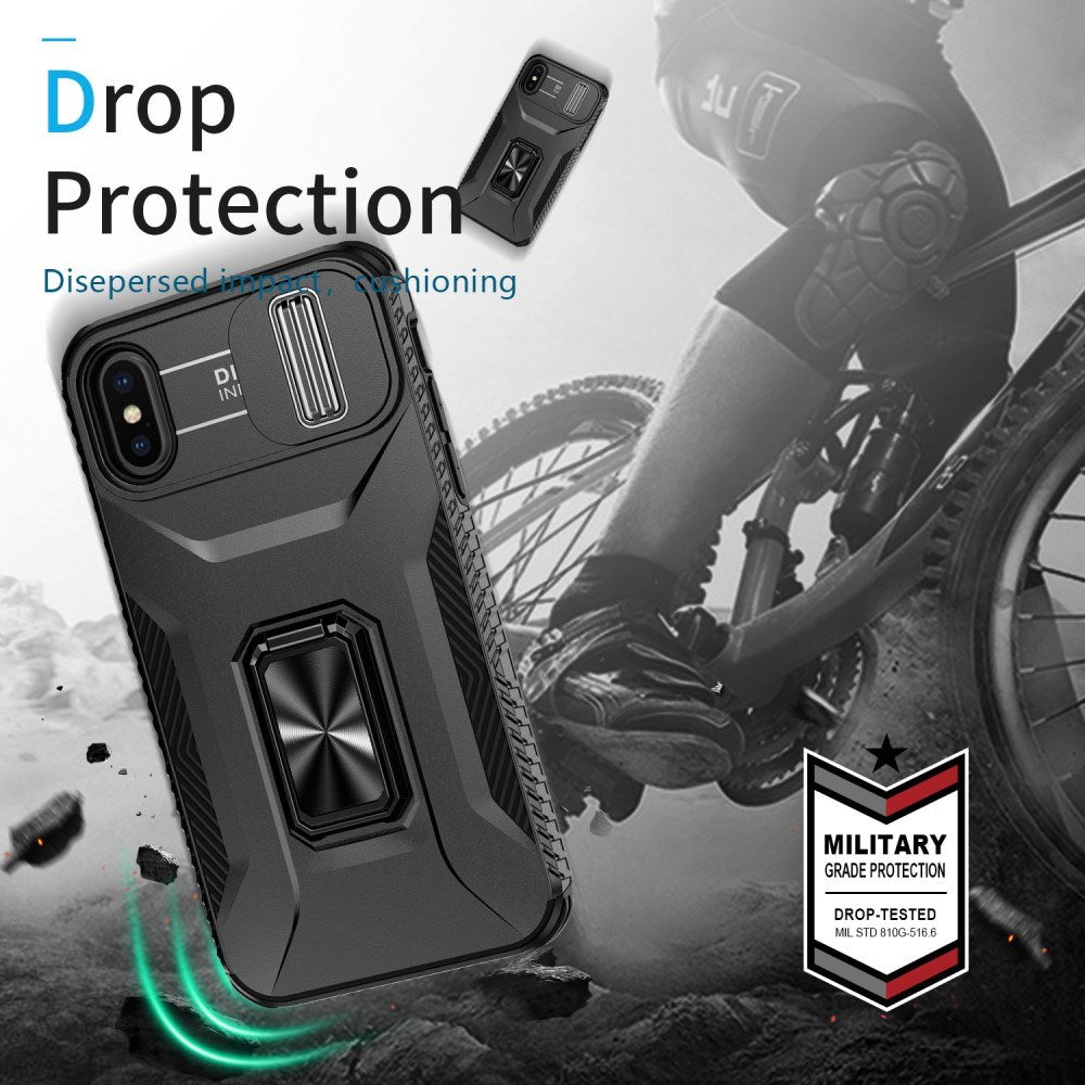 EIDERWOOD iPhone XS Max Håndværker Cover m. Magnetisk Kickstand & Cam Slider - Sort