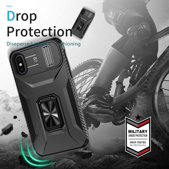EIDERWOOD iPhone XS Max Håndværker Cover m. Magnetisk Kickstand & Cam Slider - Sort