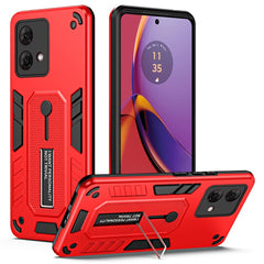 EIDERWOOD Motorola Moto G84 Håndværker Cover m. Fingerring & Kickstand - Rød