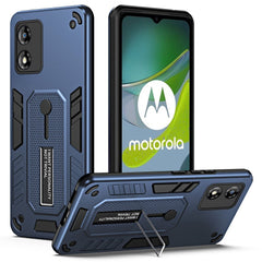 EIDERWOOD Motorola Moto E13 Håndværker Cover m. Fingerring & Kickstand - Blå