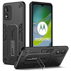 EIDERWOOD Motorola Moto E13 Håndværker Cover m. Fingerring & Kickstand - Sort