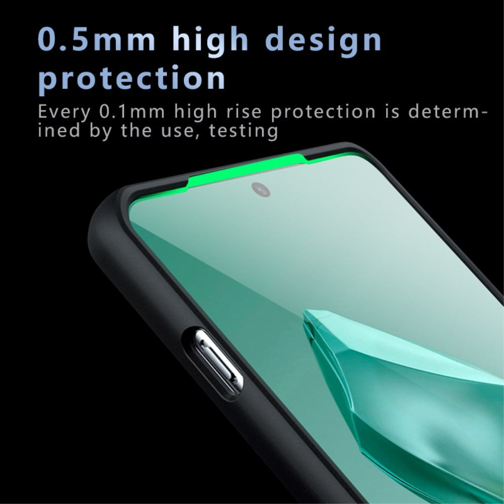 OnePlus 12 Hybrid Plastik Cover  - Gennemsigtig / Sort